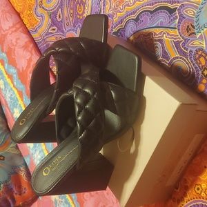 Olivia Shoes Heeled Slides Size 7.5 NEW